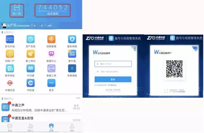 中通宝盒和中通统一认证（SSO）系统