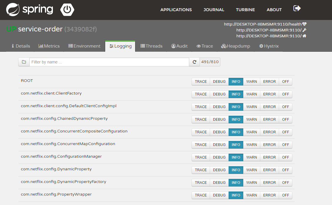 SpringBootAdmin实时调整日志等级