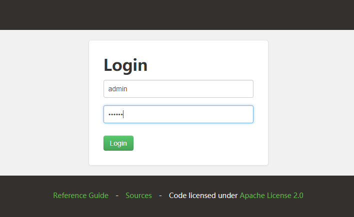 SpringBootAdmin登录界面