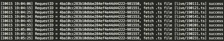 直播服务RequestID