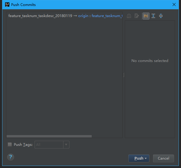 IDEA-push feature分支到远程仓库